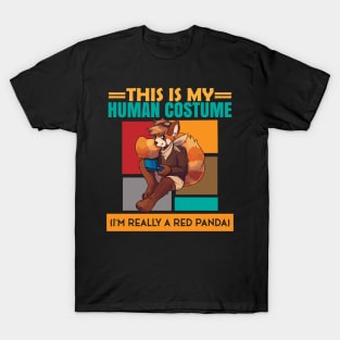 This Is My Human Costume I'm Really A Red Panda Halloween T-Shirt